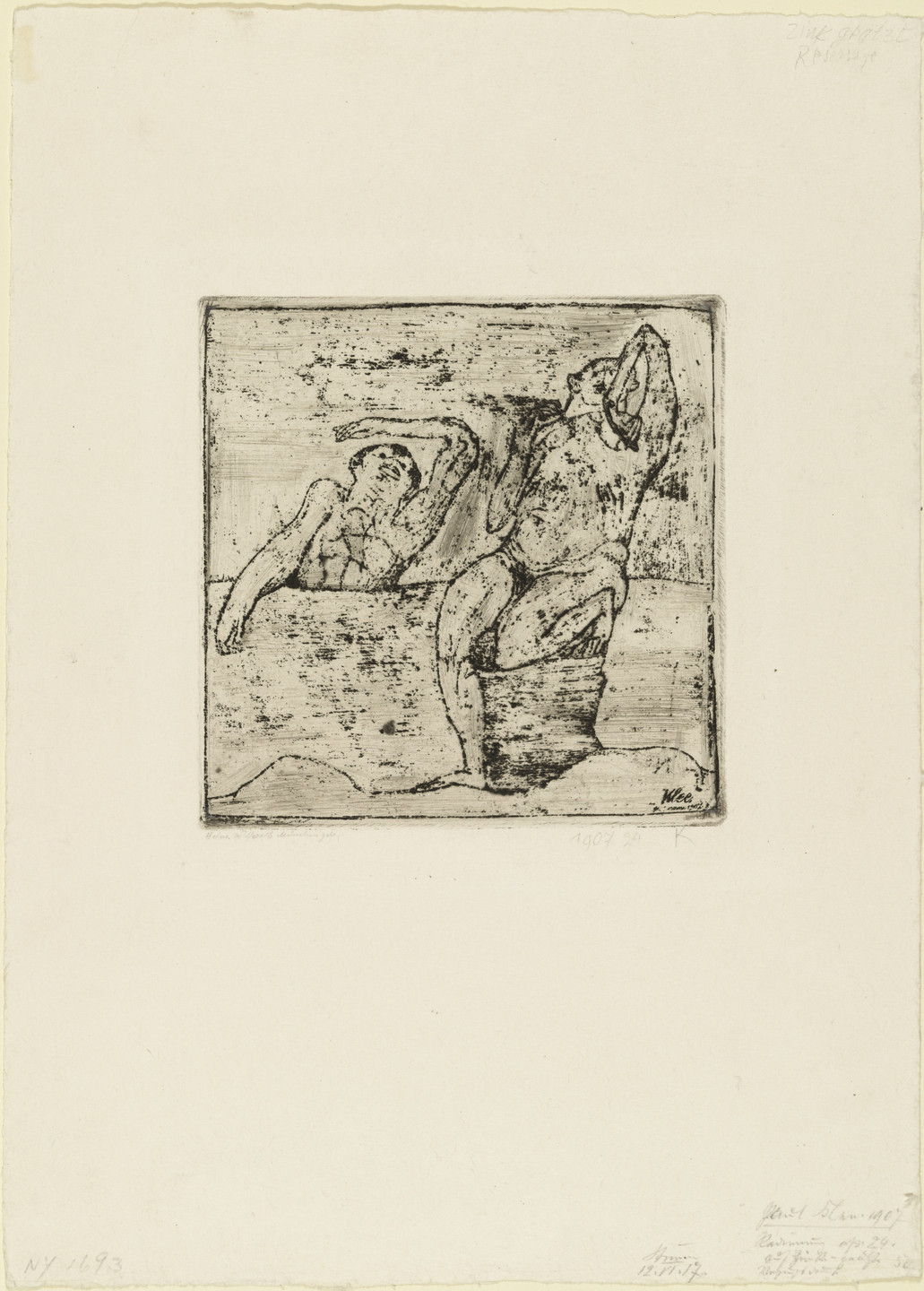 Paul Klee. Two Nudes in the Lake (Zwei Akte im See). 1907