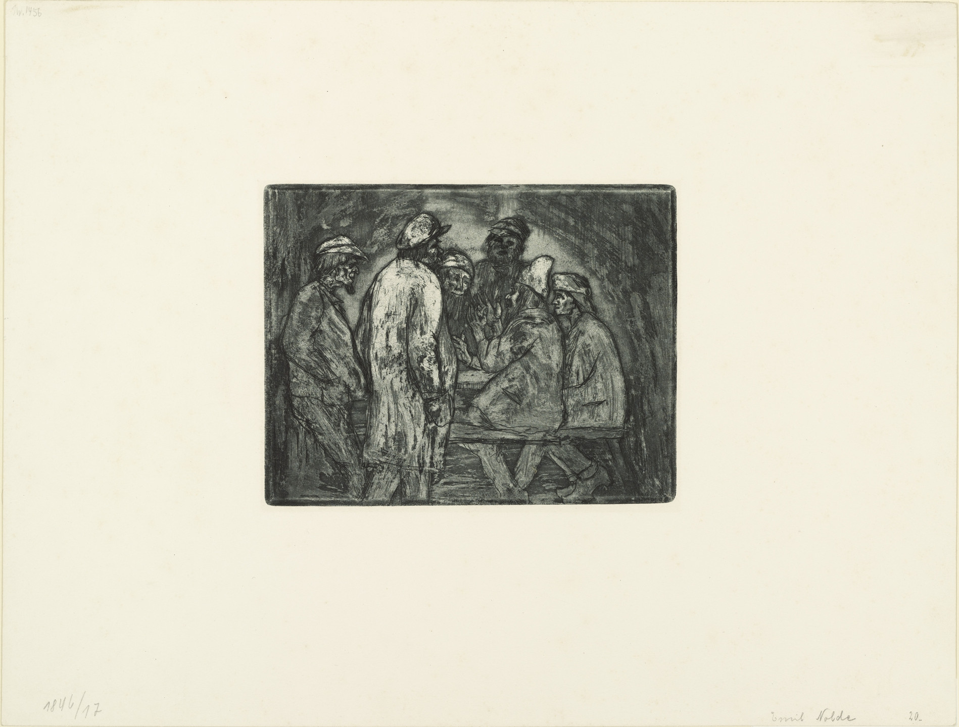 Emil Nolde. Dinner Party (Tischgesellschaft). (1906)