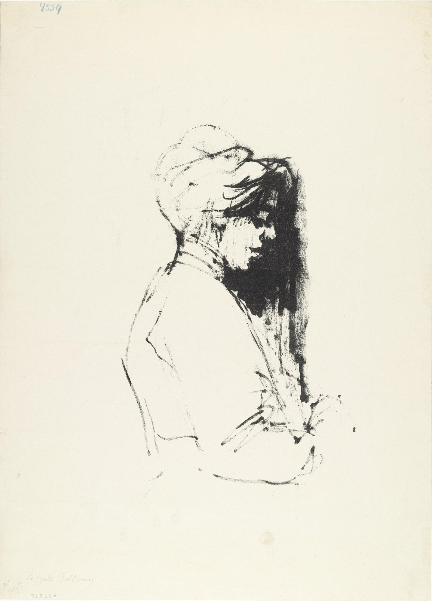 Emil Nolde. Alice (recto); Nude with Thick Hair ( Akt mit starkem Haar )