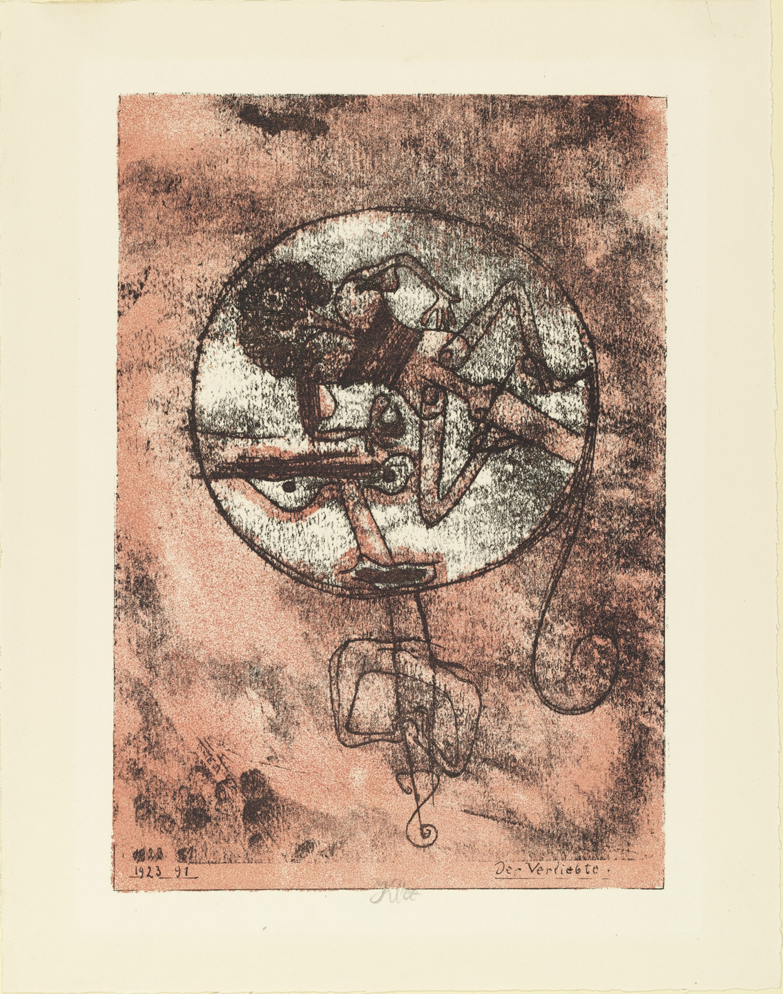 Paul Klee. The One in Love (Der Verliebte) from Masters&#39; Portfolio of the Staatliches Bauhaus (Meistermappe des Staatlichen Bauhauses). 1923
