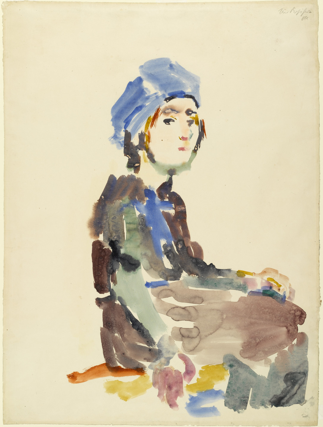 Oskar Kokoschka. Seated Girl. (1922)