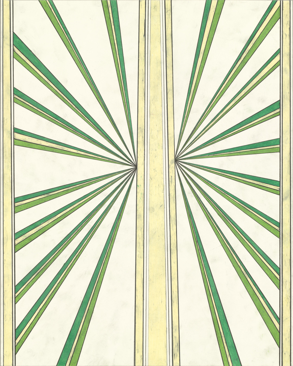Mark Grotjahn. Untitled (2 Greens Cream Black Butterfly 74). 2002