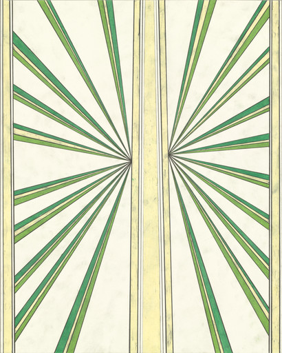 Mark Grotjahn. Untitled (large colored butterfly white background