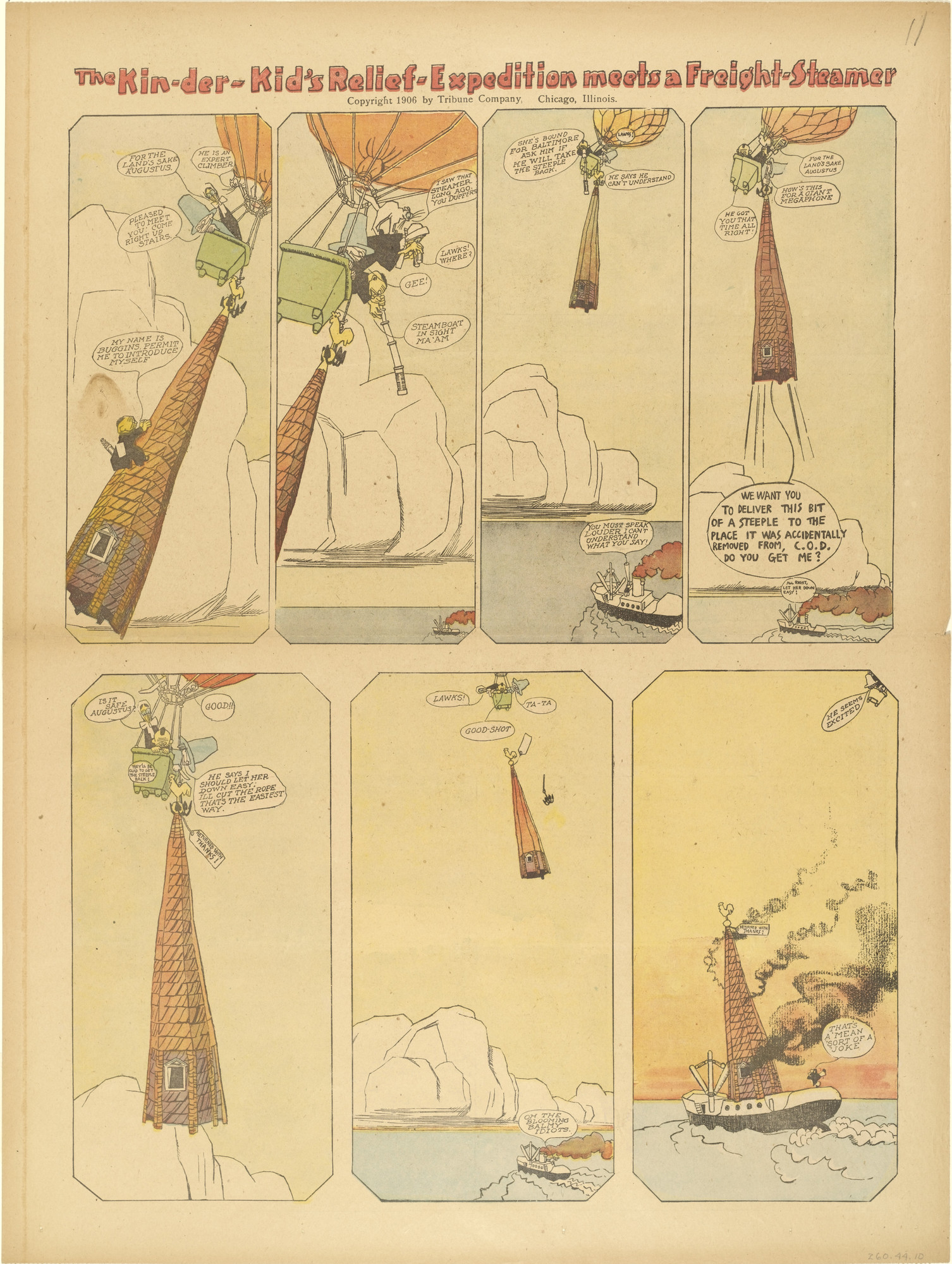Lyonel Feininger. The Kin-der-Kid's Relief-Expedition Meets a Freight-Steamer from The Chicago Sunday Tribune