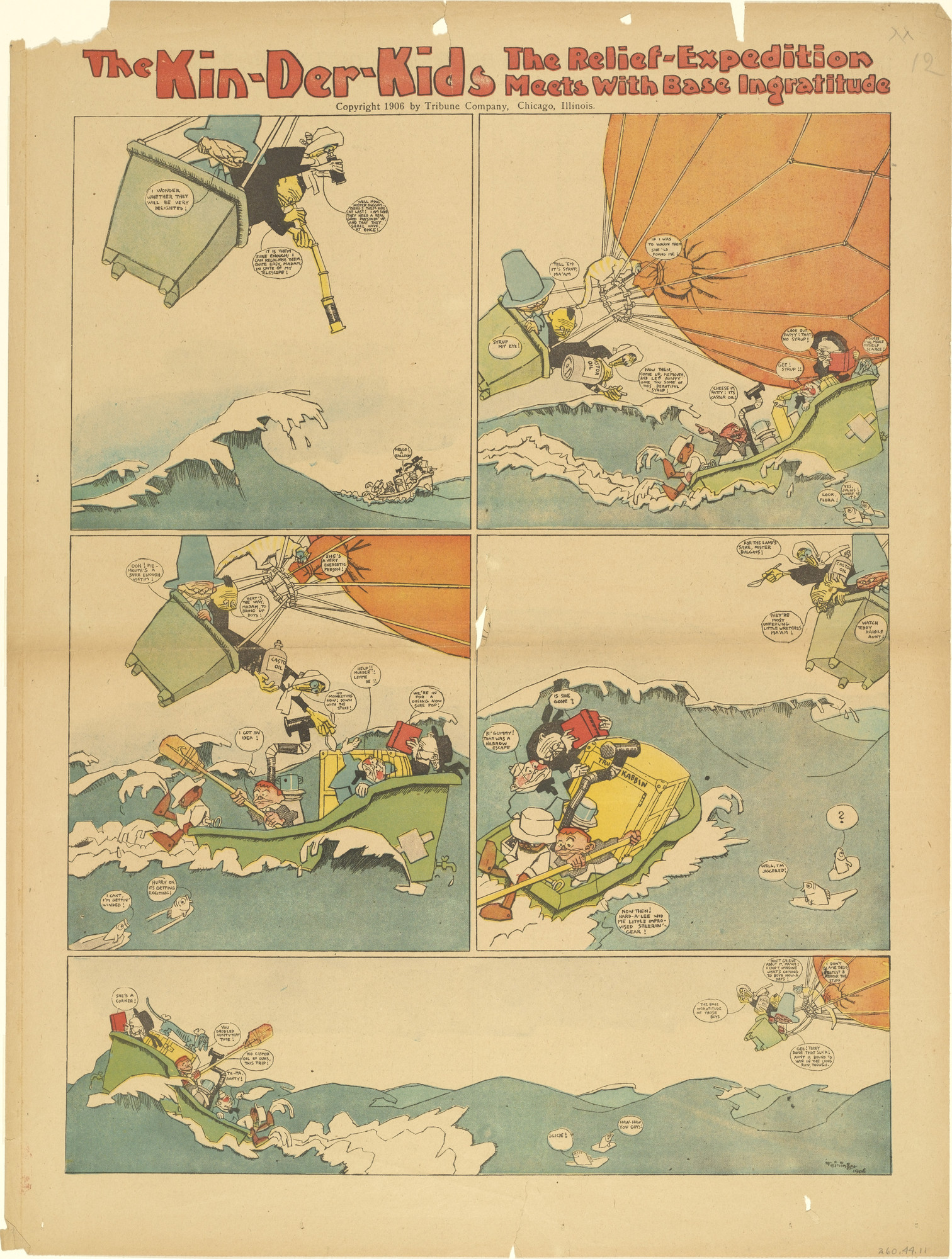 Lyonel Feininger. The Kin-der-Kid's: The Relief-Expedition Meets with Base Ingratitude from The Chicago Sunday Tribune