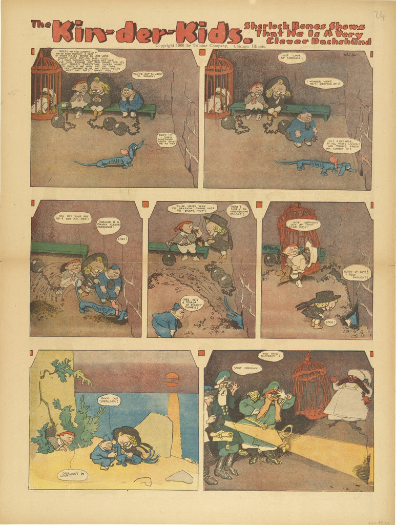 Kin-der-Kids: Sherlock Bones Shows that He is a Very Clever Dachshund from The Chicago Sunday Tribune