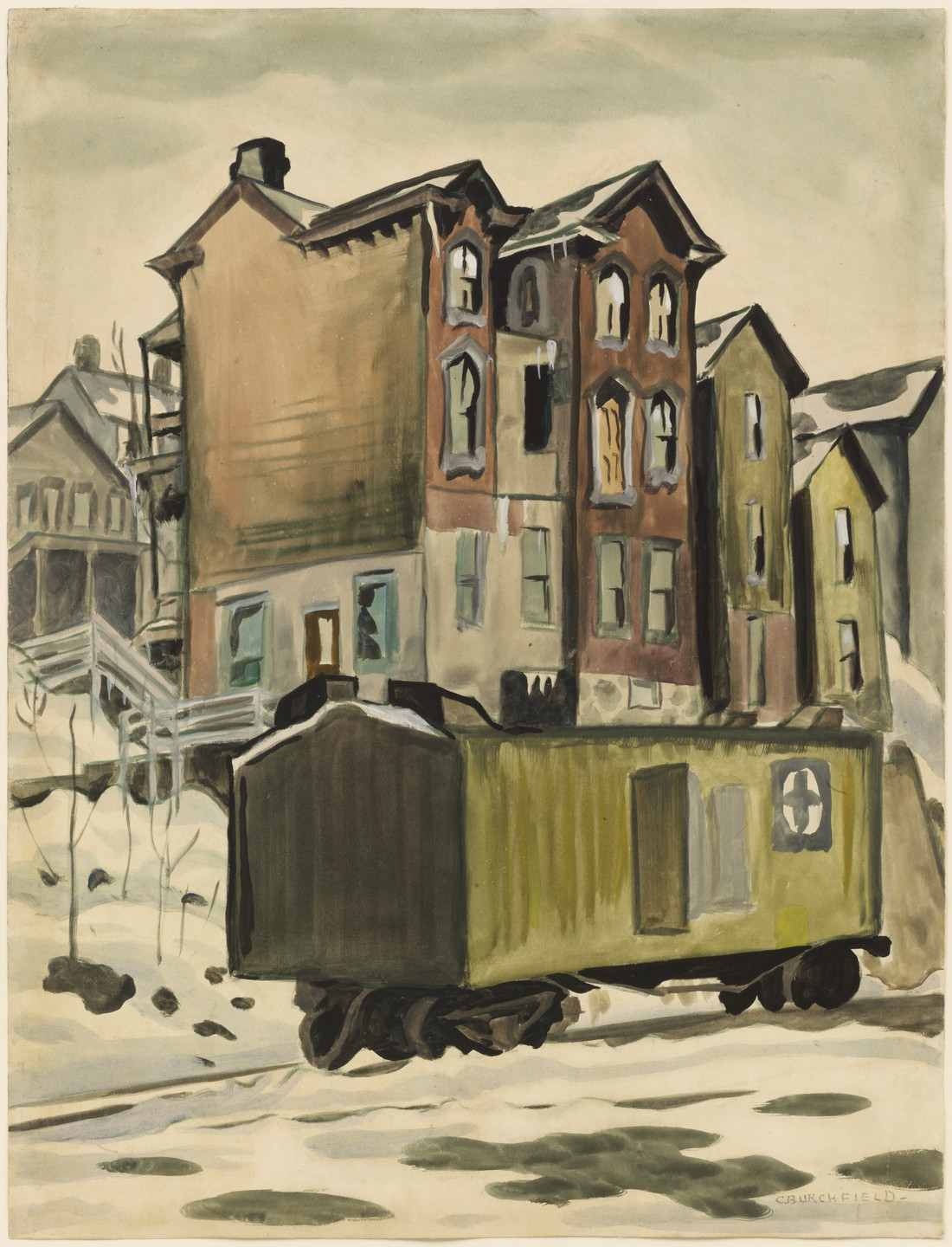 Charles Burchfield. Pippin House, East Liverpool, Ohio. (1920)