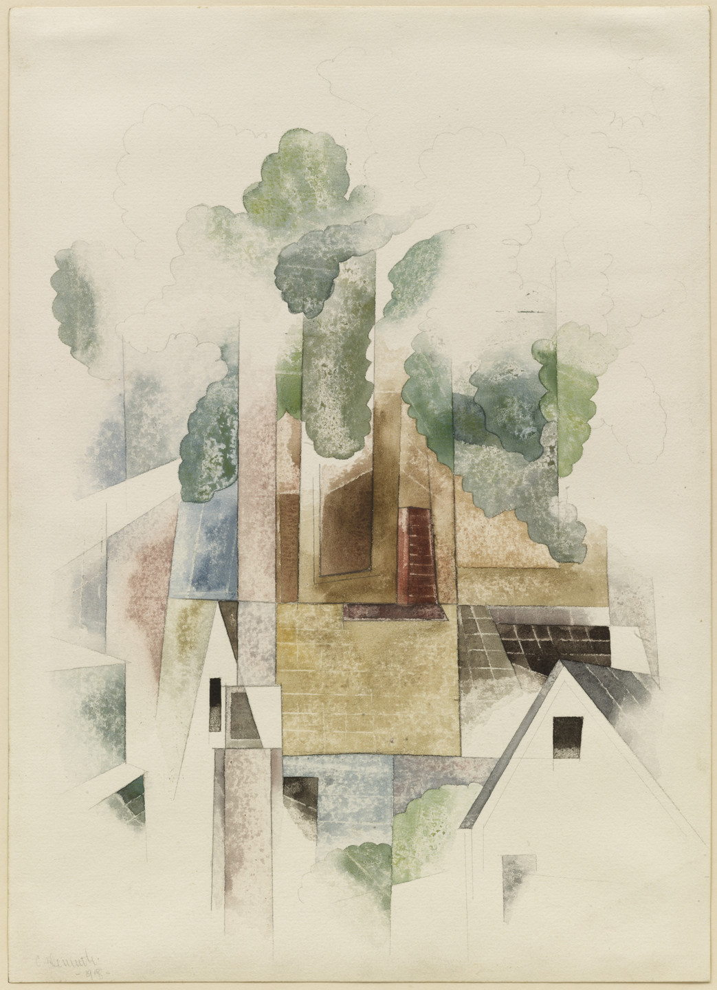 Charles Demuth. Early Houses, Provincetown. 1918