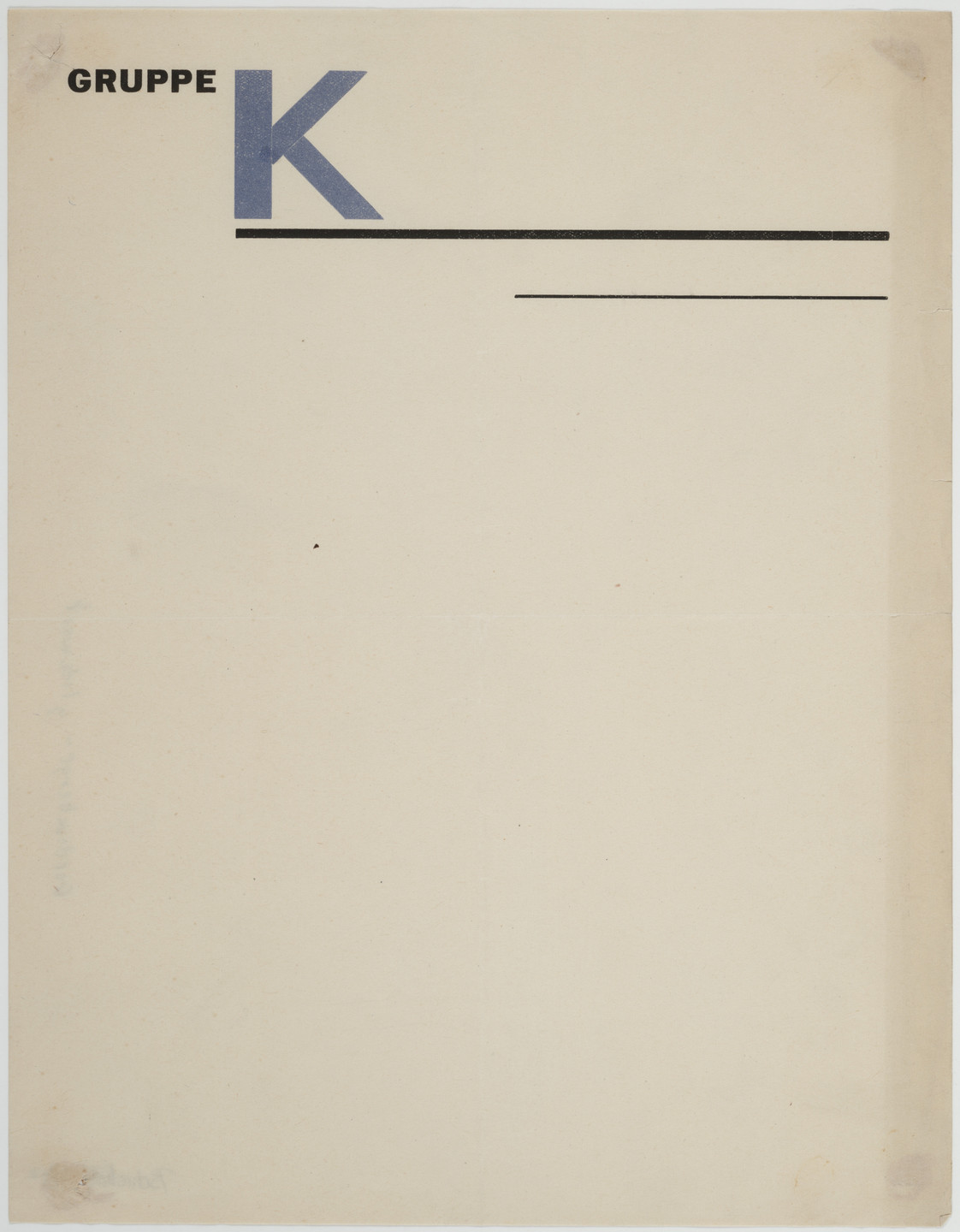 Friedrich Vordemberge-Gildewart. Gruppe K. 1924-25