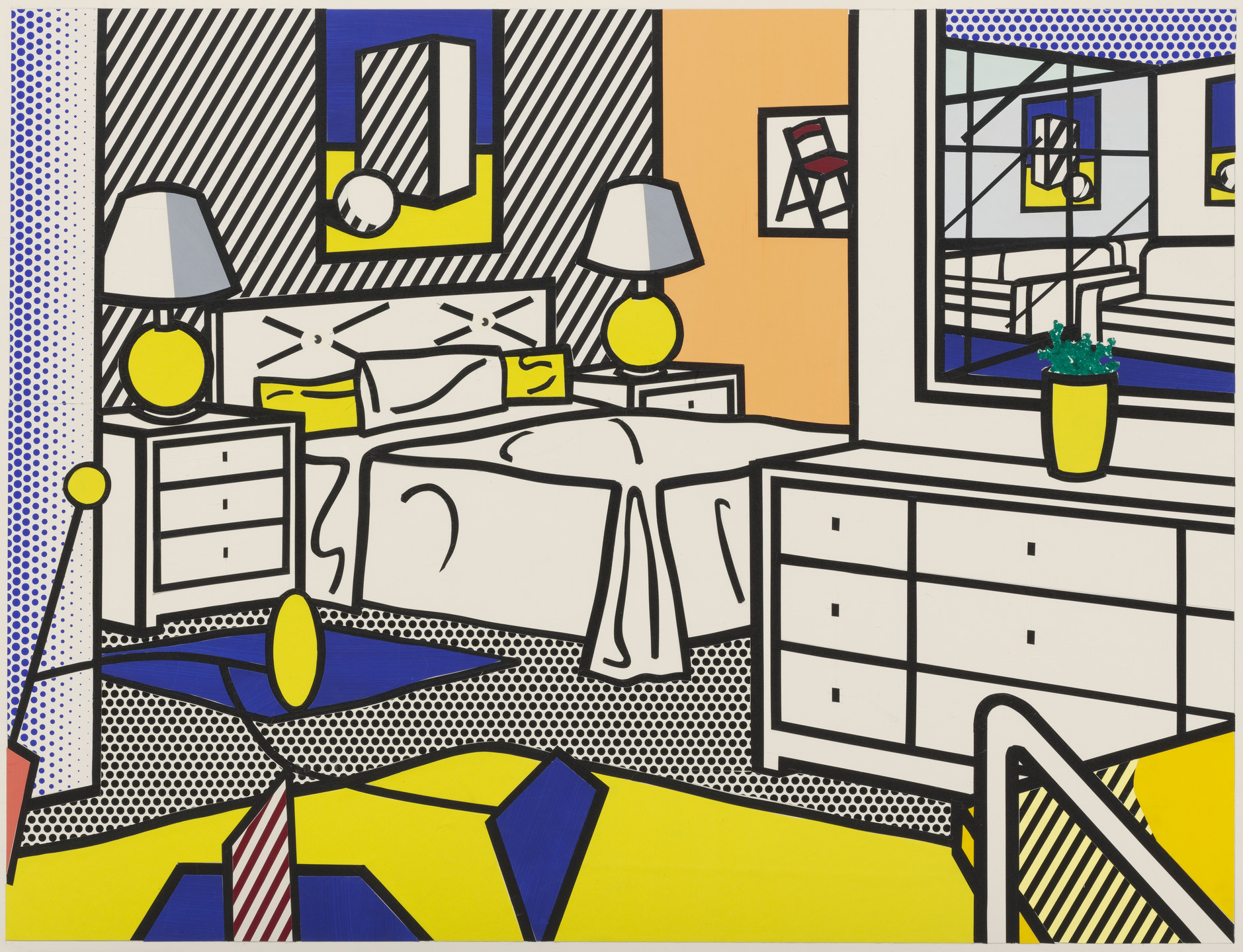Roy Lichtenstein. Study for Interior with Mobile. 1992