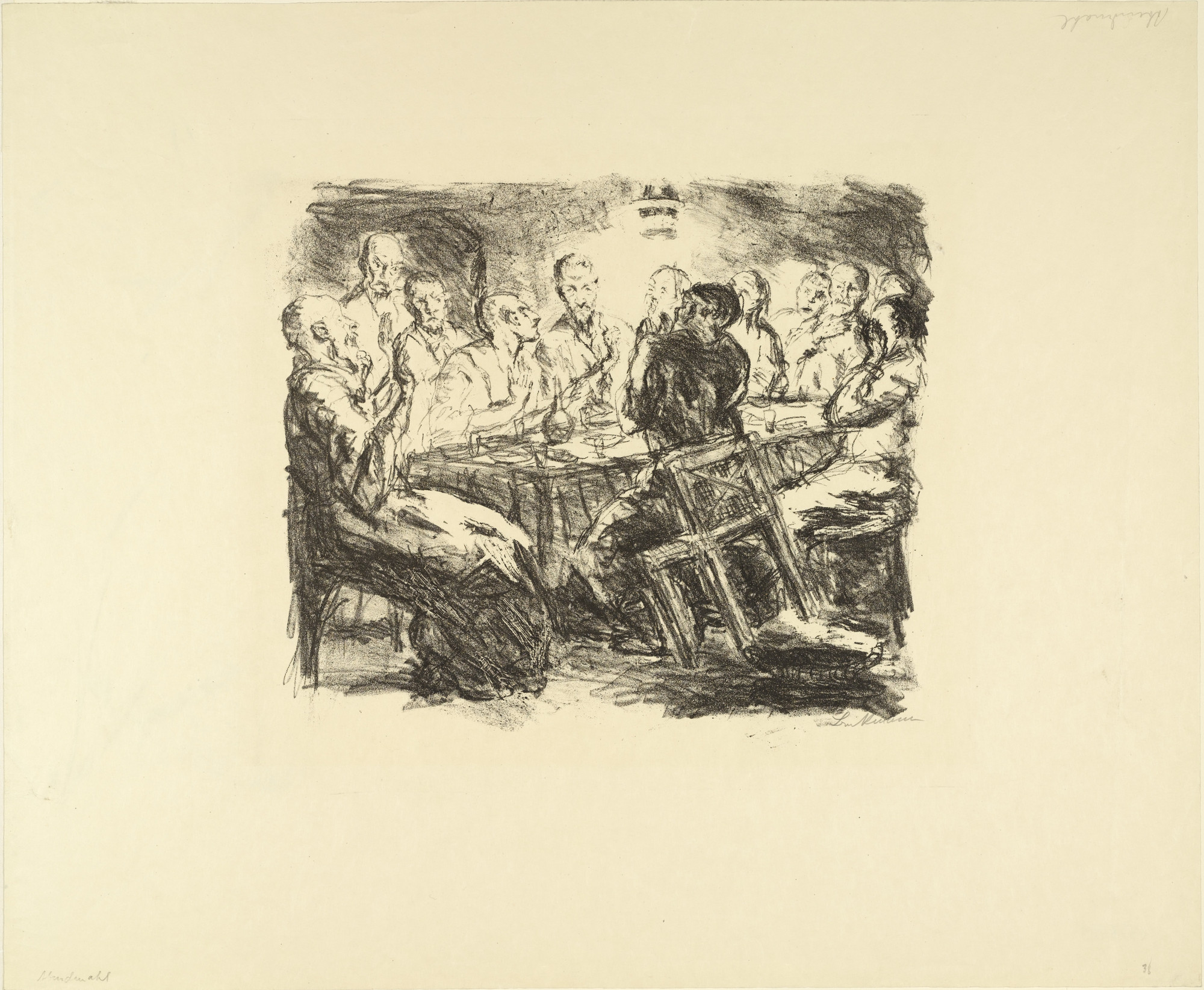 Max Beckmann. The Last Supper from Six Lithographs to the New Testament