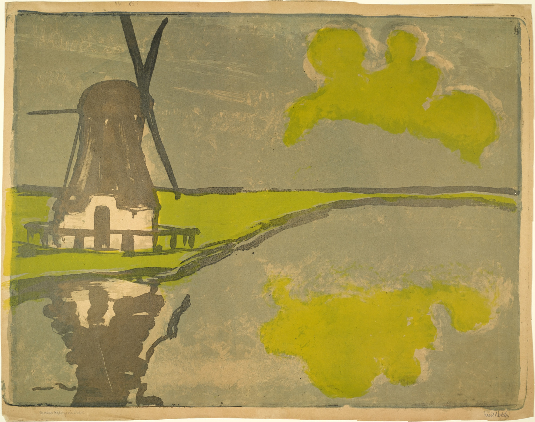 Emil Nolde. Mill by the Water (Mühle am Wasser). (1926)