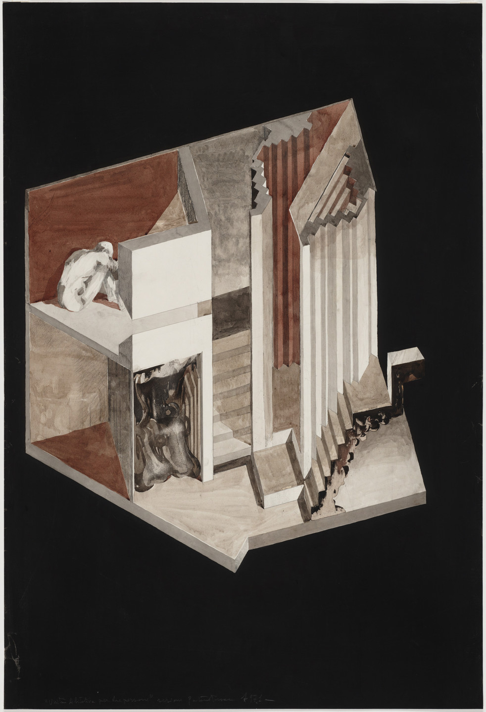 Gaetano Pesce. The Period of Great Contaminations: Housing Unit for Two People, project. 1971