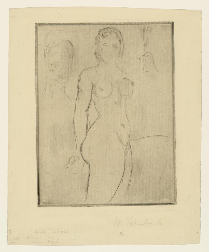 Female Nude with Male Heads (Weiblicher Akt mit Männerköpfen)