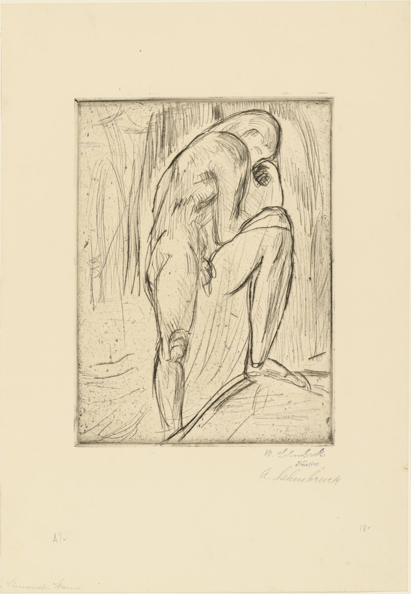 Wilhelm Lehmbruck. Contemplative Man (Sinnender Mann)