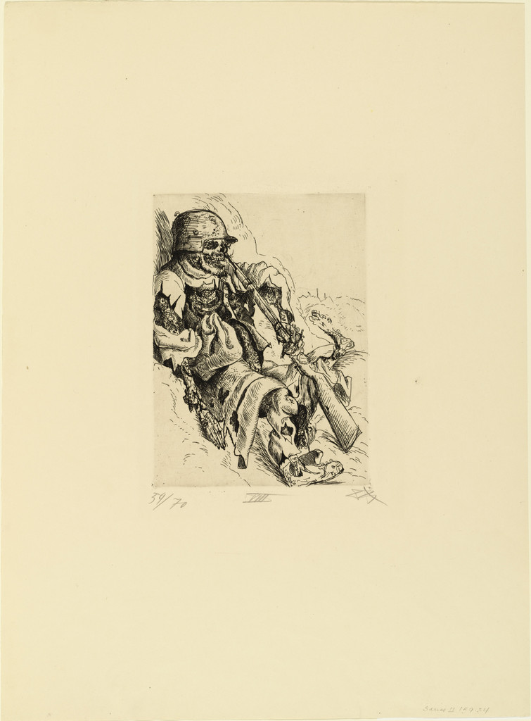 Dead Sentry in the Trench (Toter Sappenposten) from The War (Der Krieg)