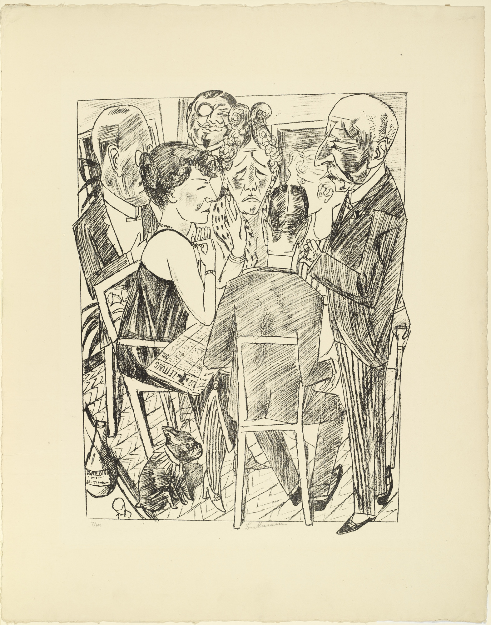 Max Beckmann. The Disillusioned I (Die Enttäuschten I) from Trip to Berlin 1922 (Berliner Reise 1922)
