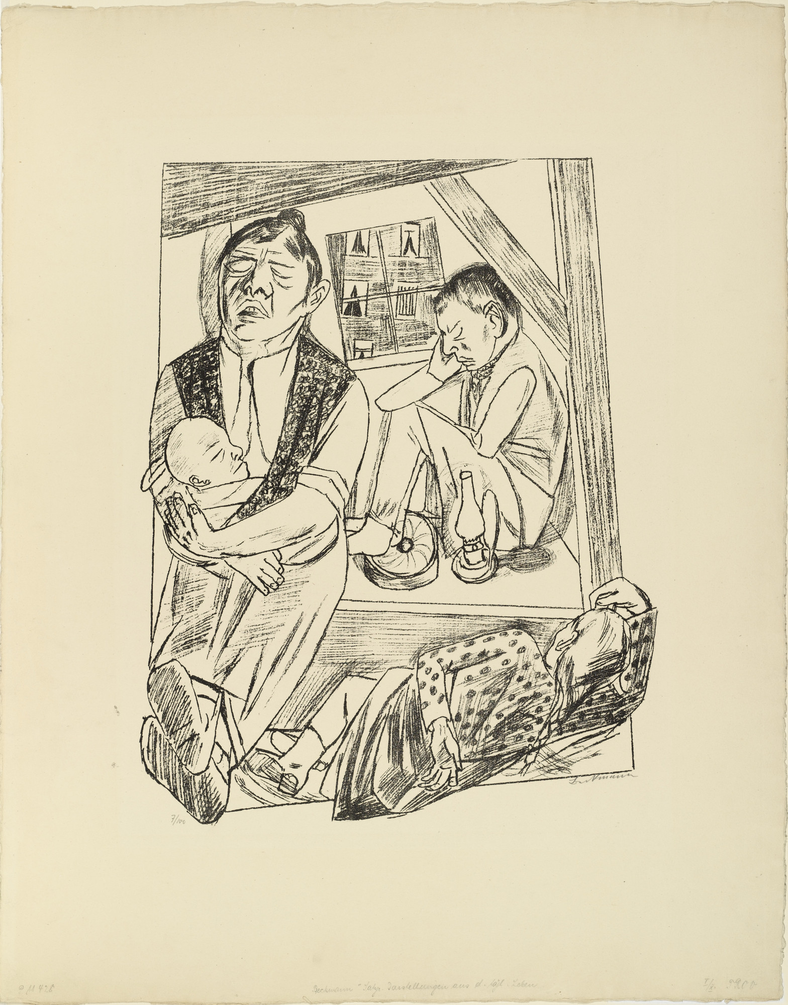 Max Beckmann. Night (Die Nacht) from Trip to Berlin 1922 (Berliner Reise 1922)