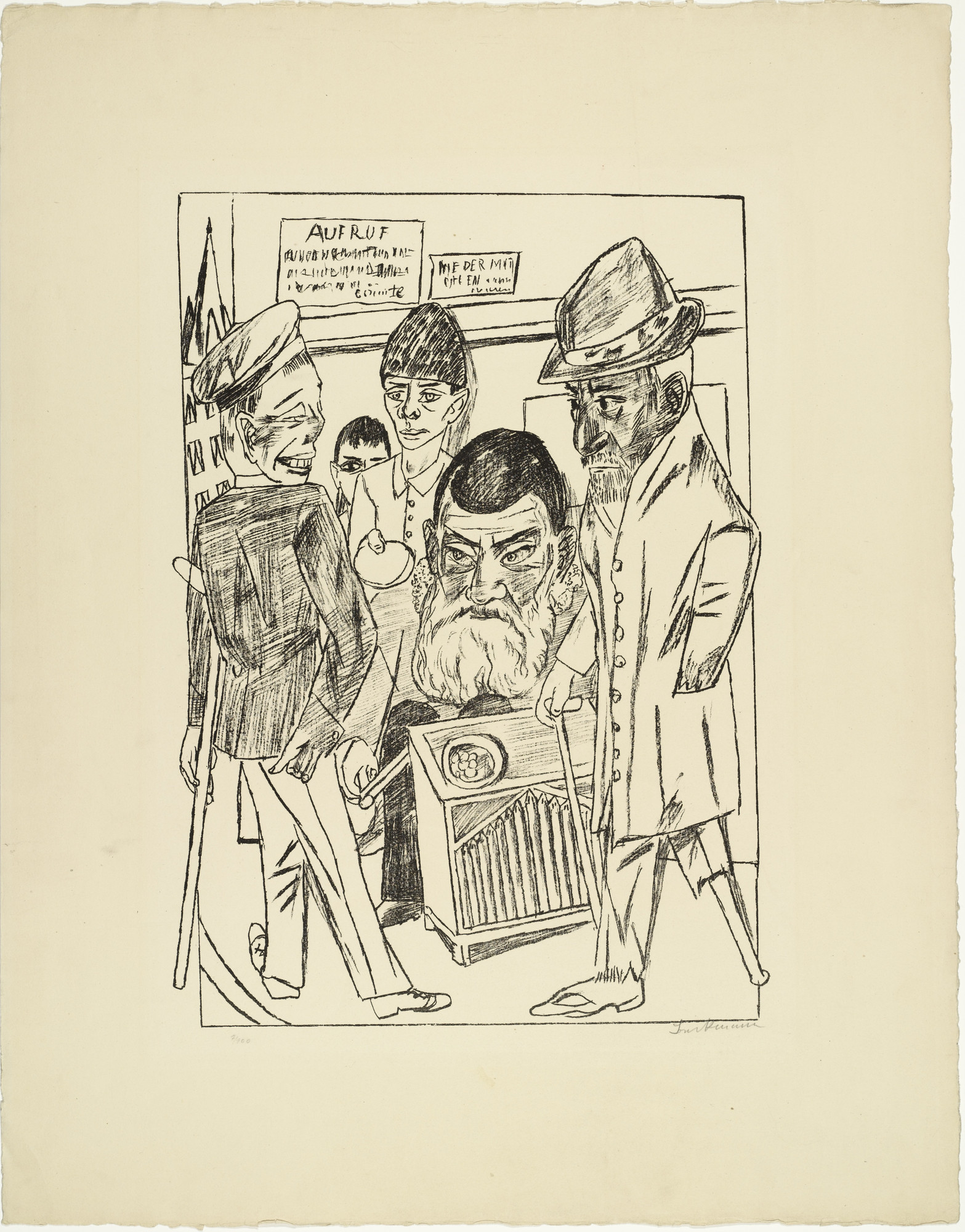 Max Beckmann. The Beggars (Die Bettler) from Trip to Berlin 1922 (Berliner Reise 1922)