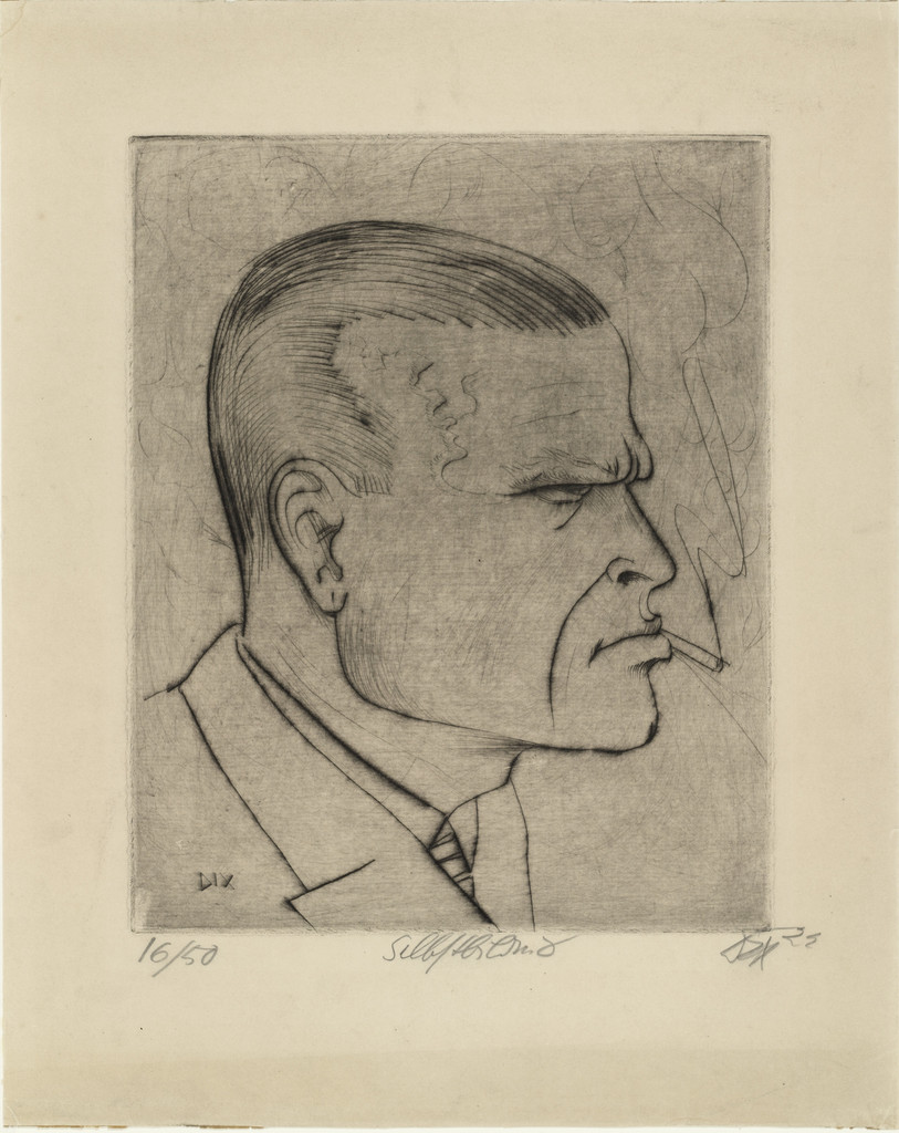 Self-Portrait (with Cigarette) [Selbstbildnis (mit Zigarette)]  from the portfolio 6 Etchings (6 Radierungen)