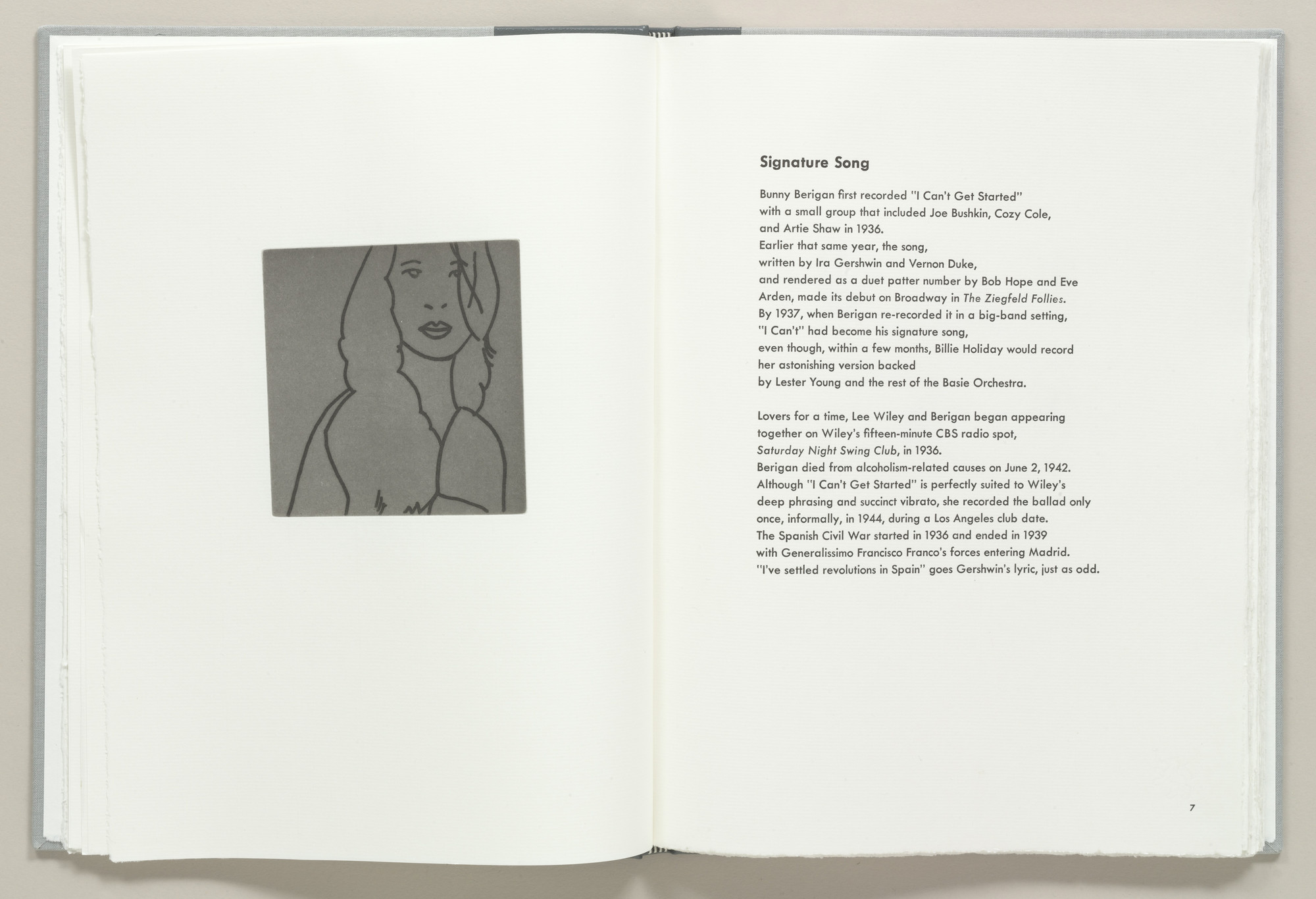 Alex Katz. Plate (page 6) from Gloria