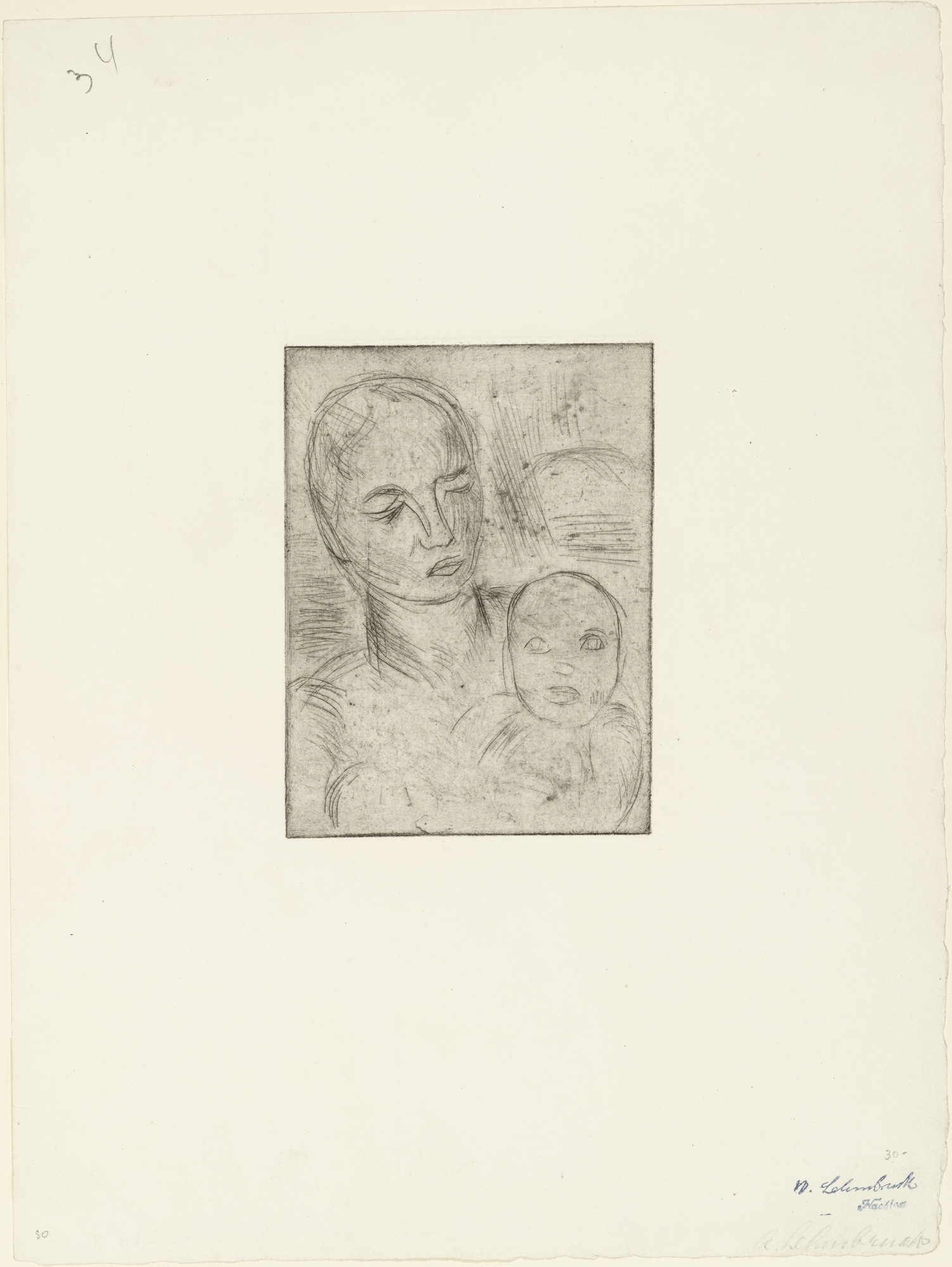 Wilhelm Lehmbruck. Mother and Child, Small (Mutter und Kind, klein)