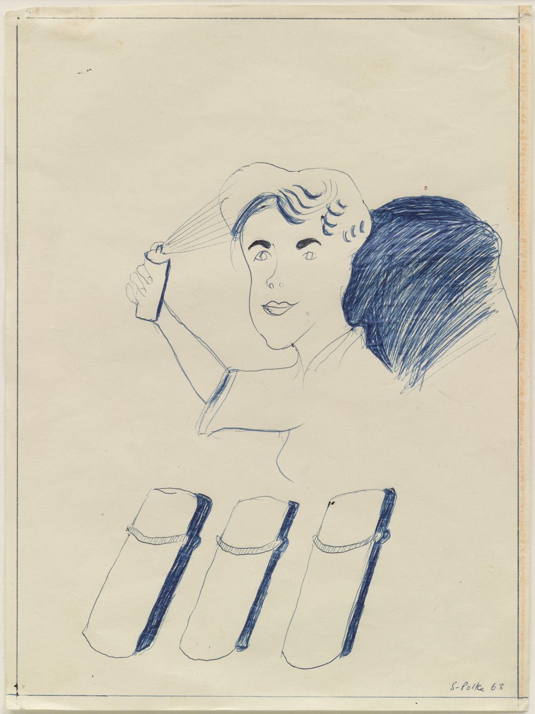 Sigmar Polke. Untitled (Woman with Spray Can). (1963)