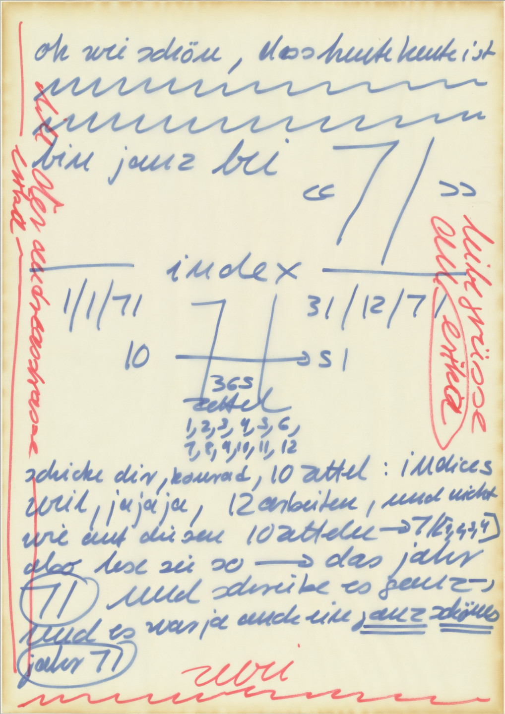 Hanne Darboven. Untitled. 1971