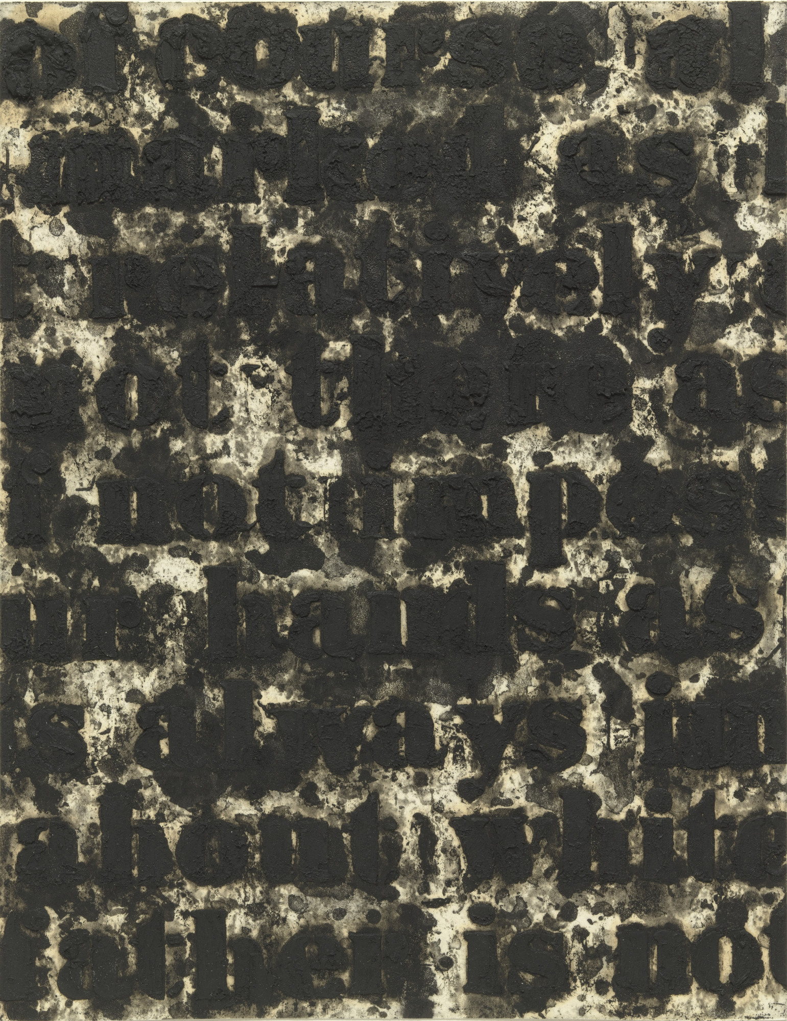 Glenn Ligon. Study for 'White' series
