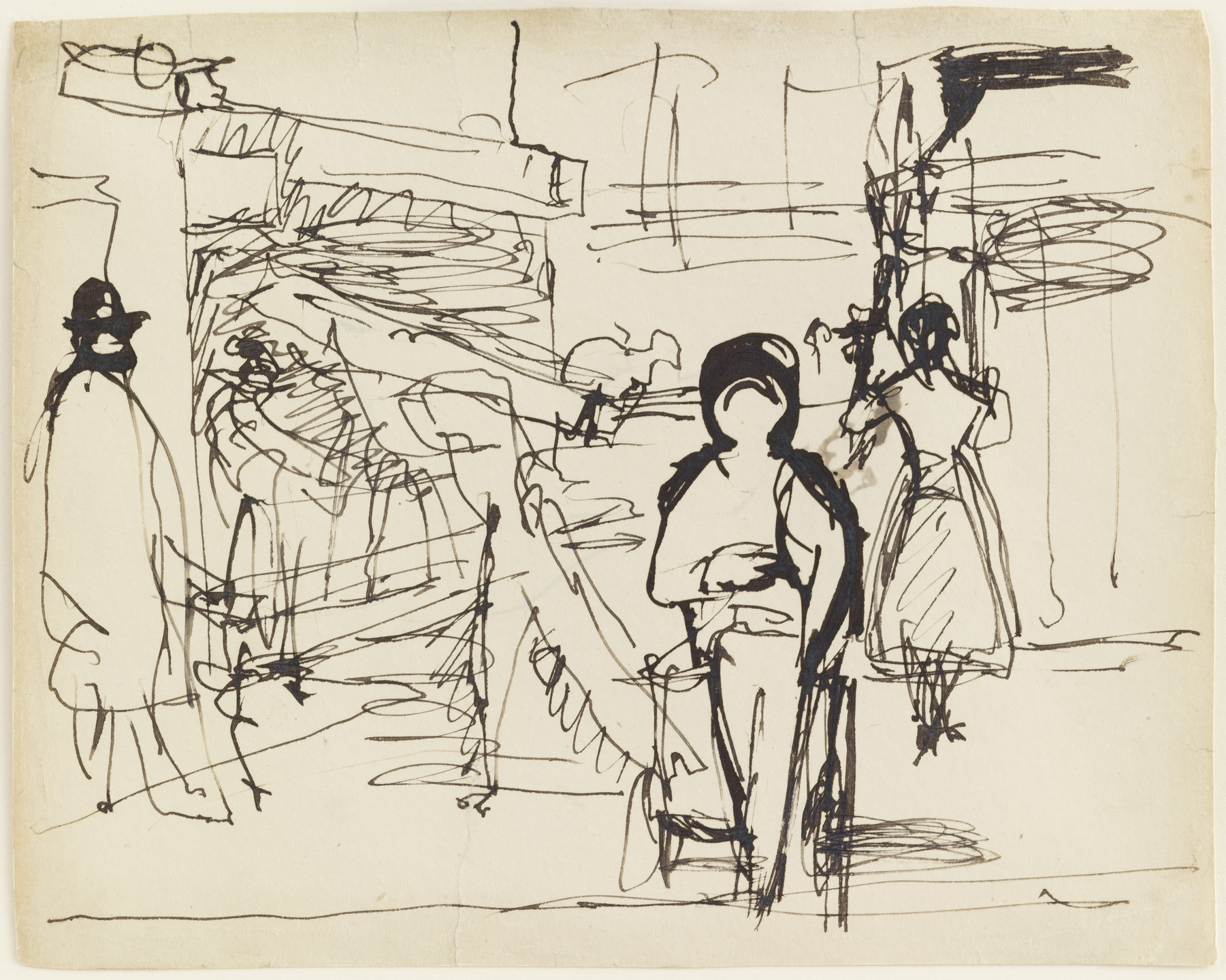 Balthus (Baltusz Klossowski de Rola). Study for The Street. (1929)
