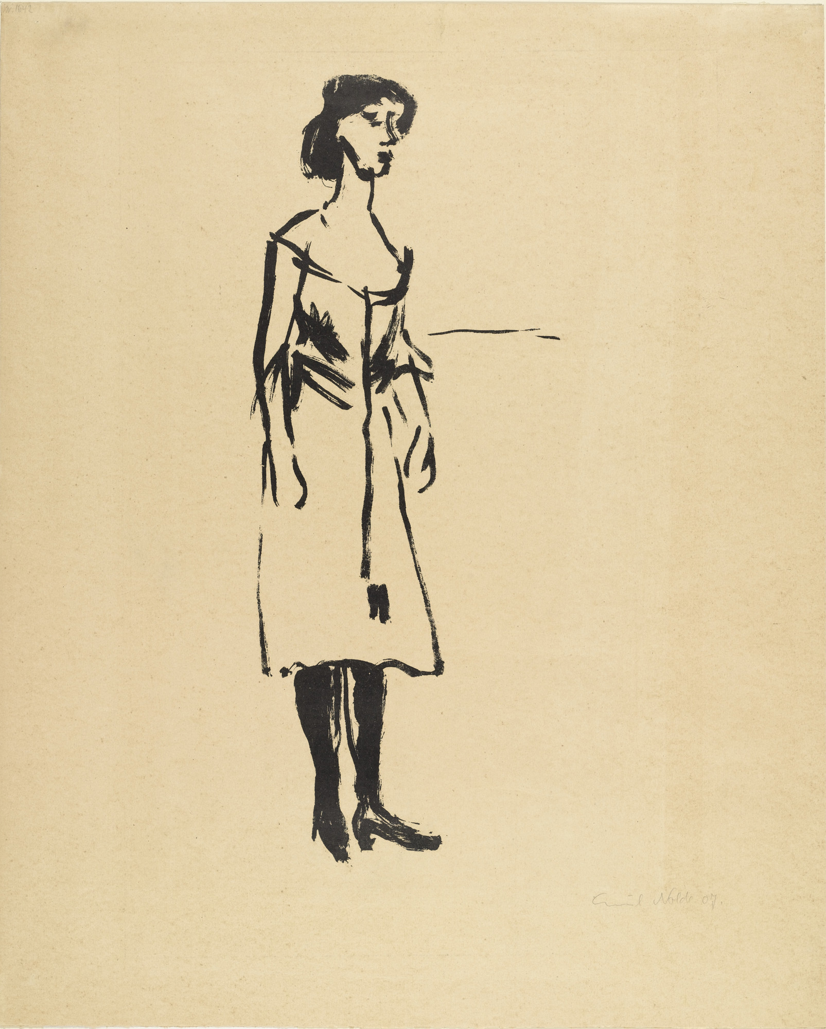 Emil Nolde. Tingel-Tangel Singer (Tingel-Tangel-Sängerin)
