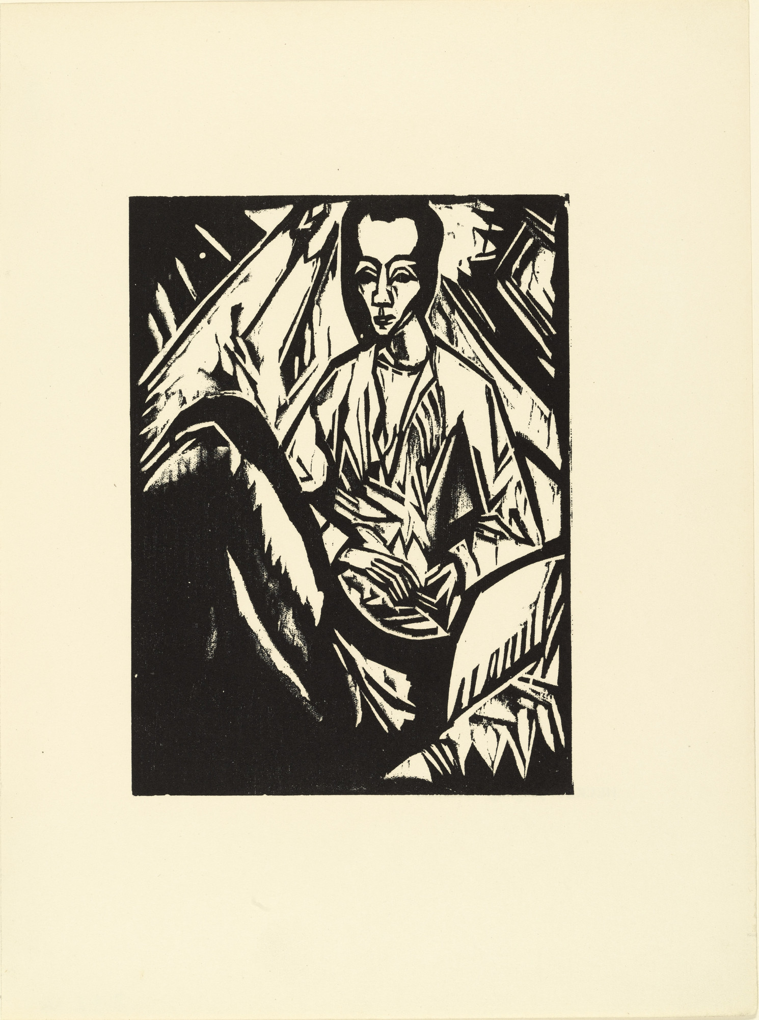 Erich Heckel. Sick Girl (plate 19) from the illustrated book Deutsche Graphiker der Gegenwart (German Printmakers of Our Time)