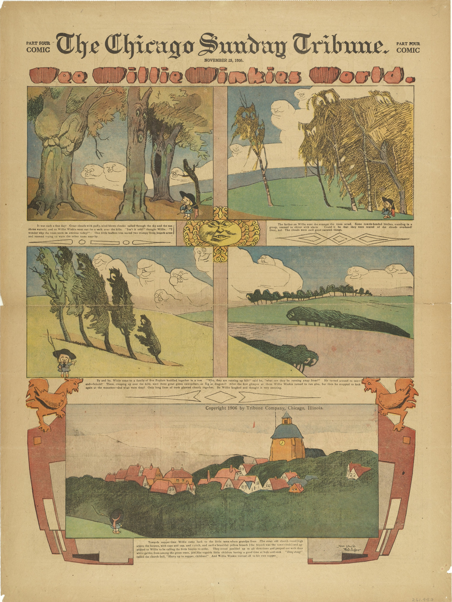 Wee Willie Winkies World/ファイニンガー/ポスター Lyonel Feininger. Wee Willie Winkie's World from The Chicago