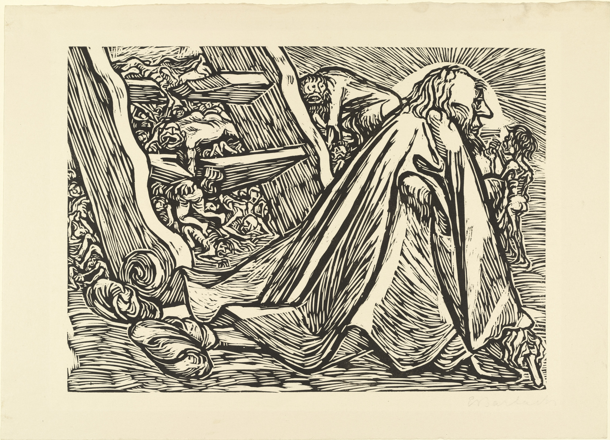 Ernst Barlach. The Divine Beggar (Der göttliche Bettler) from The Transformations of God (Die Wandlungen Gottes). (1922, executed 1920-21)