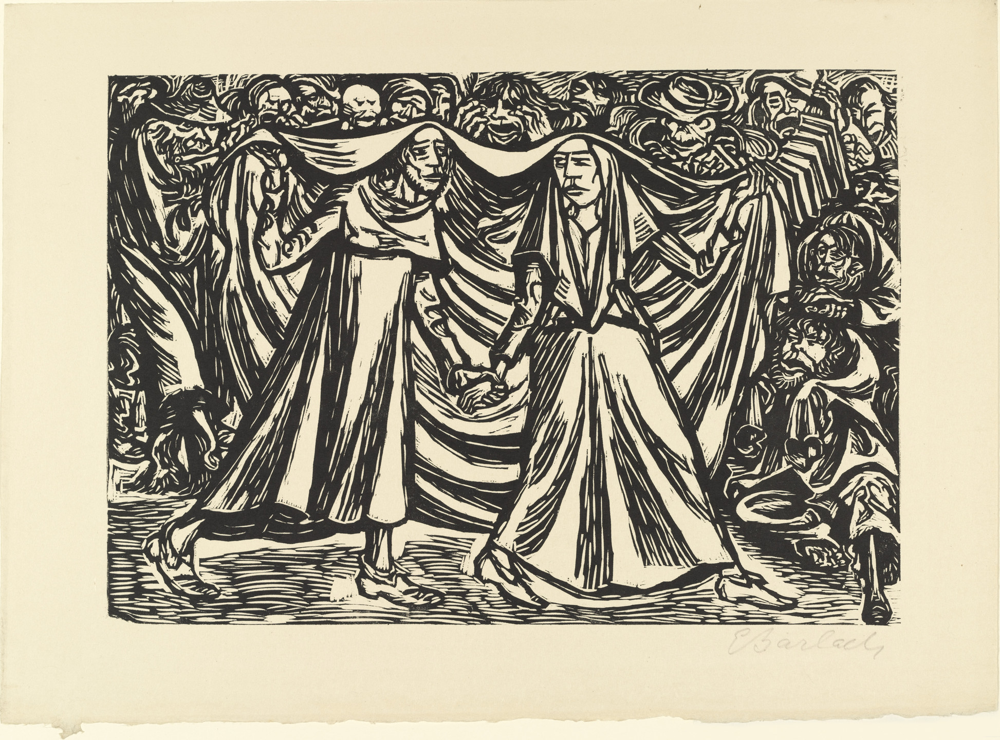 Ernst Barlach. Dance of Death II (Totentanz II) from The Transformations of God (Die Wandlungen Gottes). (1922, executed 1920-21)