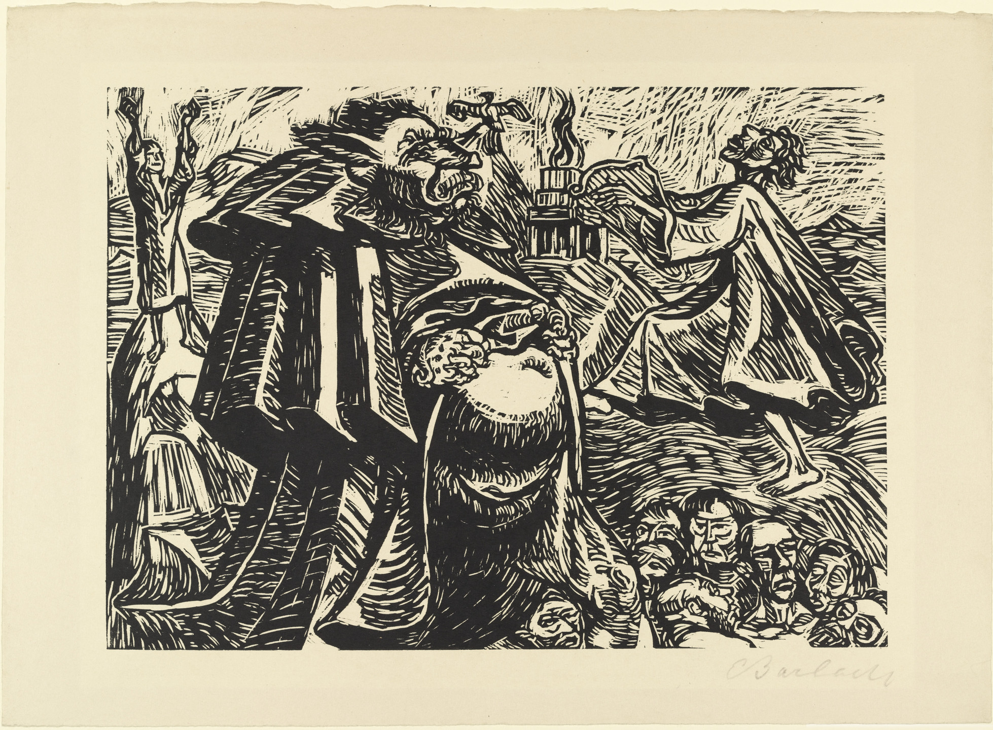 Ernst Barlach. God Belly (Gott Bauch) from The Transformations of God (Die Wandlungen Gottes). (1922, executed 1920-21)