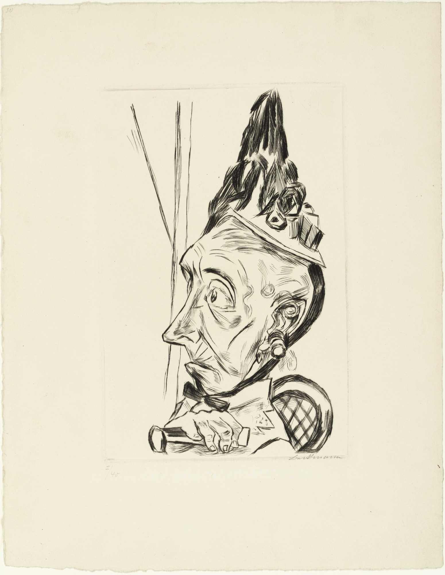 Max Beckmann. Old Woman with Bonnet