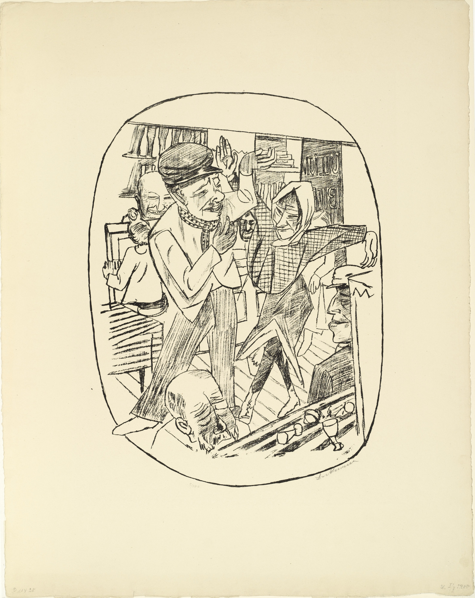 Max Beckmann. Tavern (Kaschemme) from Trip to Berlin 1922 (Berliner Reise 1922)