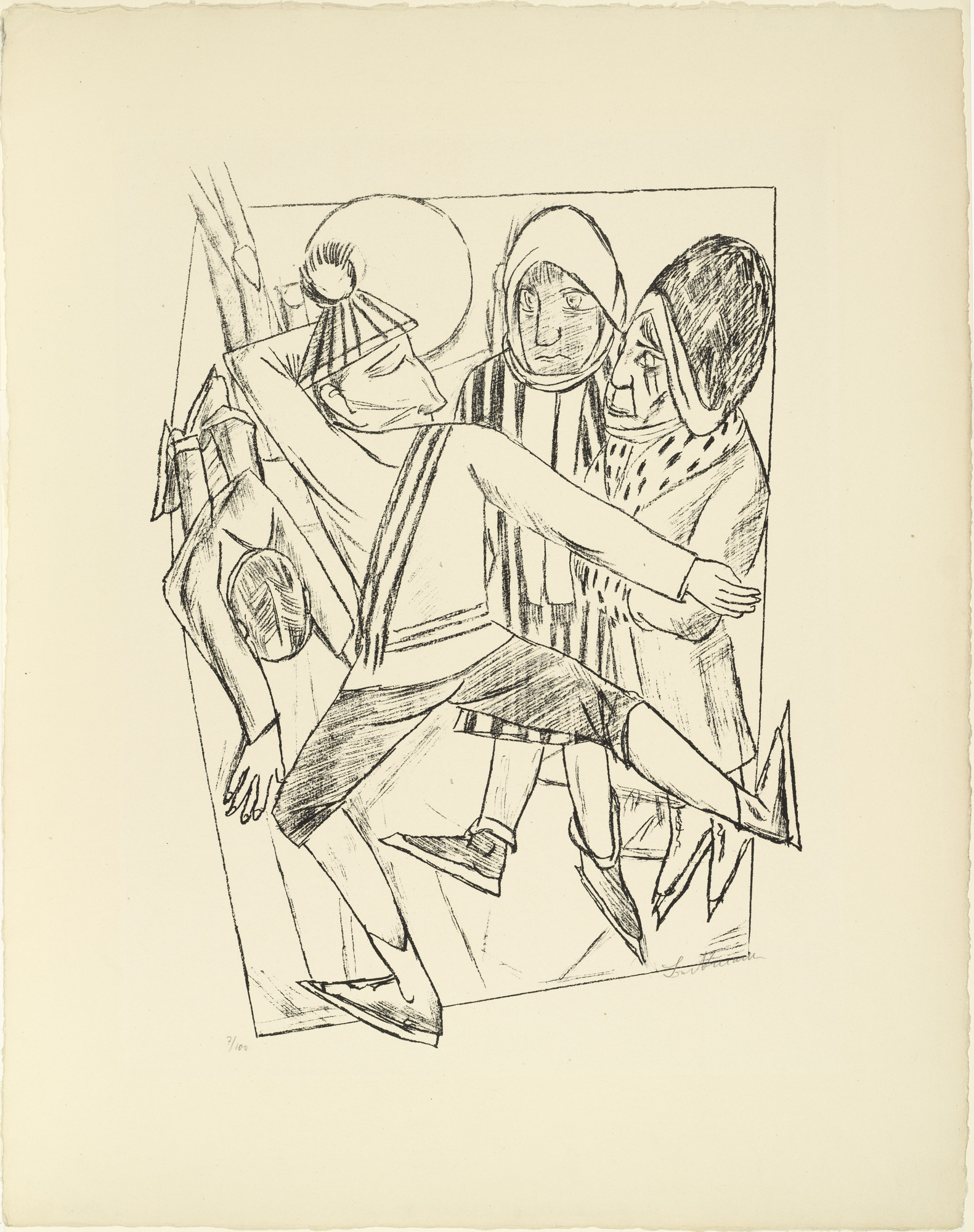 Max Beckmann. The Ice Skater (Der Schlittschuhläufer) fromTrip to Berlin 1922 (Berliner Reise 1922)