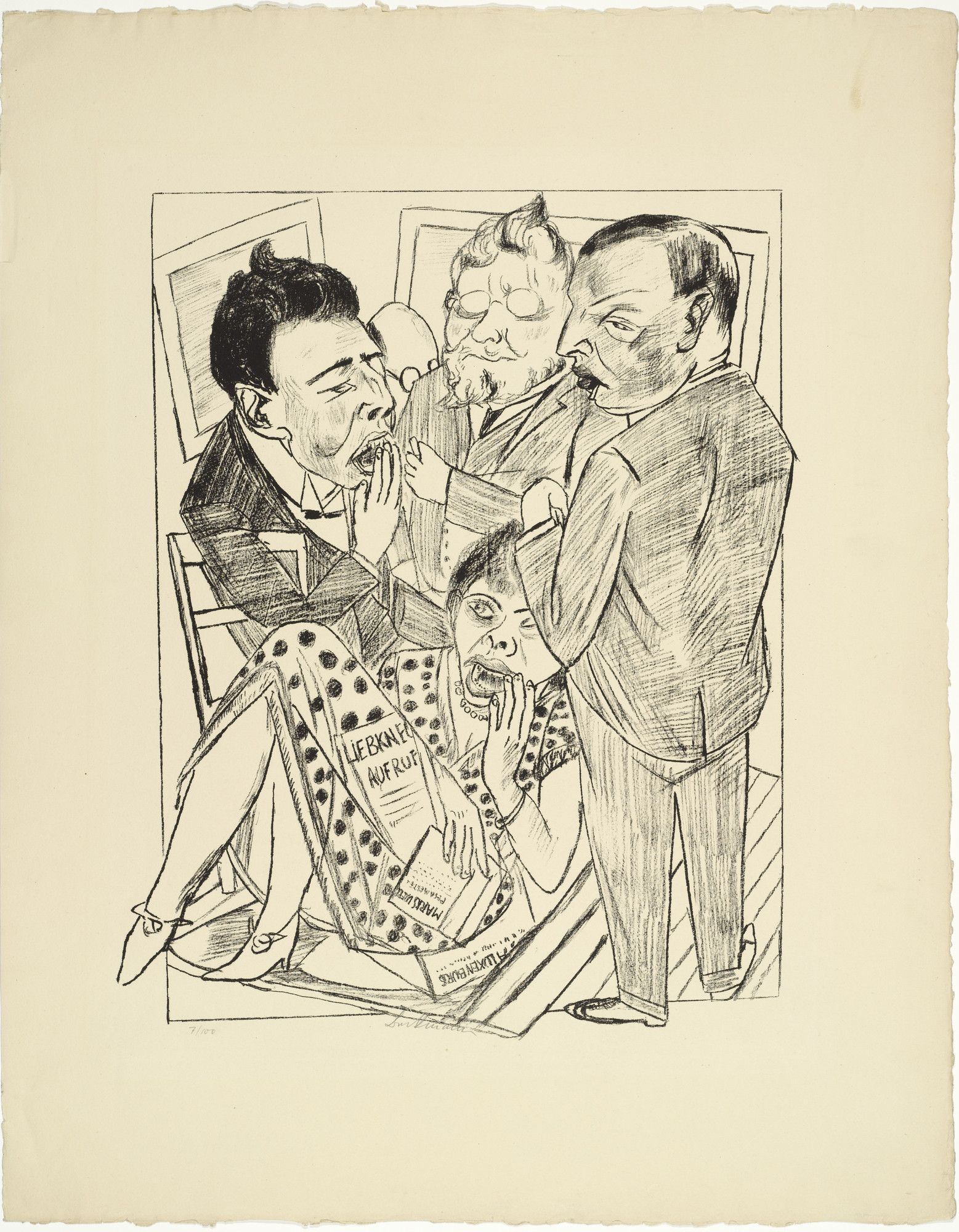 Max Beckmann. The Disillusioned II (Die Enttäuschten II) from Trip to Berlin 1922 (Berliner Reise 1922)