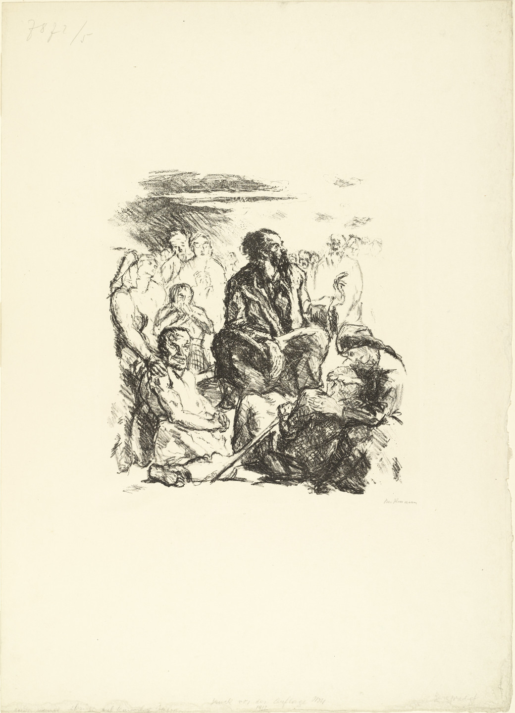 Max Beckmann. The Sermon on the Mount (Die Bergpredigt) from Six Lithographs to the New Testament (Sechs Lithographien zum Neuen Testament). (1911)