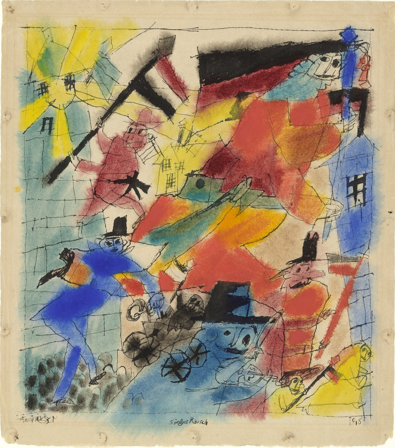Lyonel Feininger. Euphoric Victory (Siegesrausch). 1918