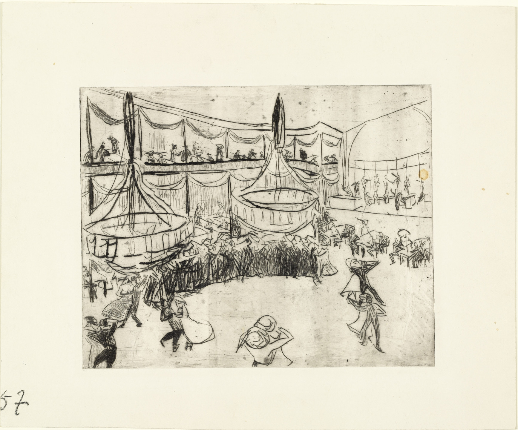 Ernst Ludwig Kirchner. Dancehall (Tanzsaal). (1910)