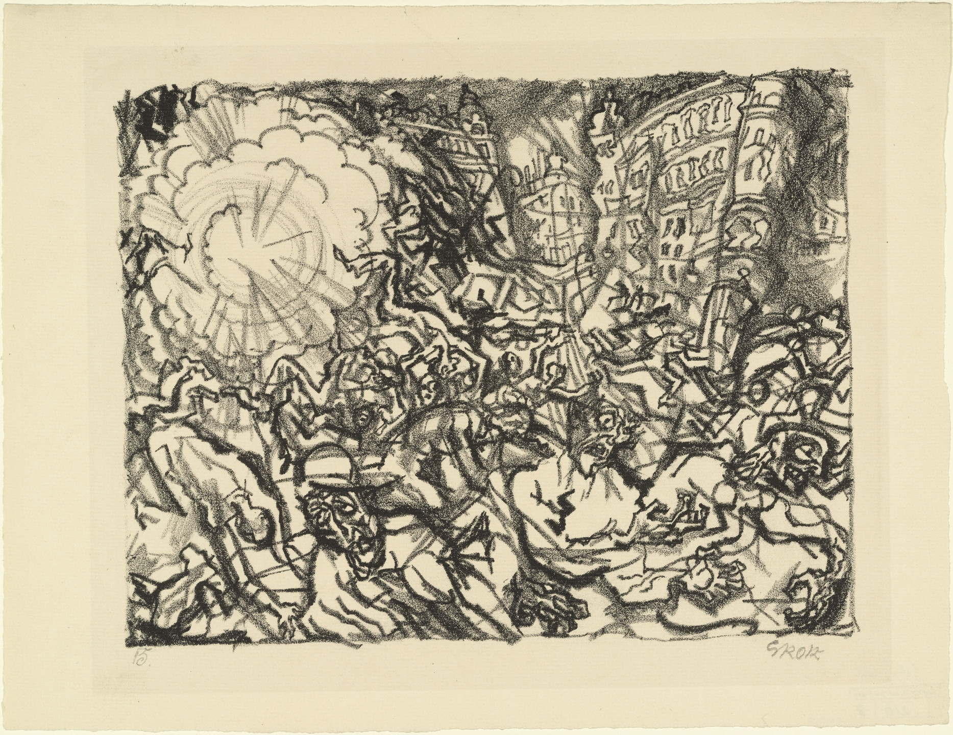George Grosz. Attack (Attentat). 1915
