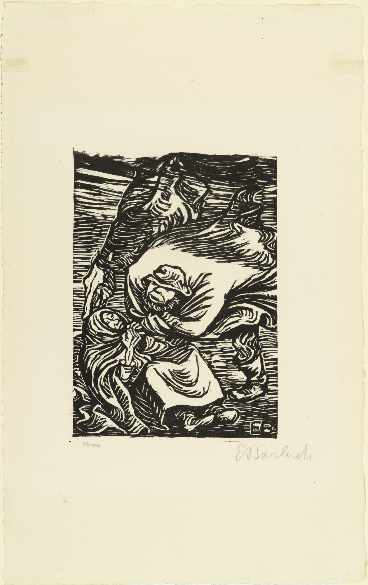 Ernst Barlach. Group in a Storm (Gruppe im Sturm)