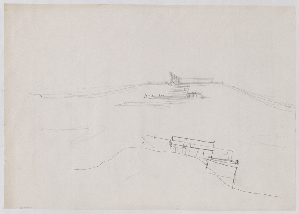 Golf Club Project, Krefeld, Germany (Perspective and elevation sketches)