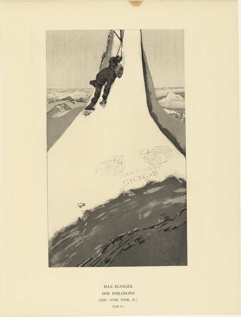 The Philosopher (Der Philosoph) (plate, preceding p. 97) from the periodical Pan, vol. 1, no. 2 (Jul-Aug 1895)