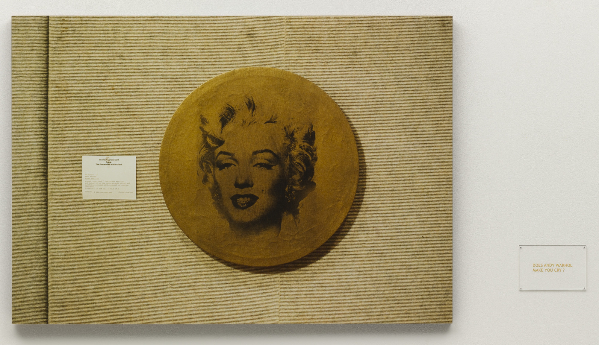 アンディ・ウォーホルズ・マザー「Some Like It Day」 Louise Lawler. Does Andy Warhol Make You Cry?. 1988 | MoMA