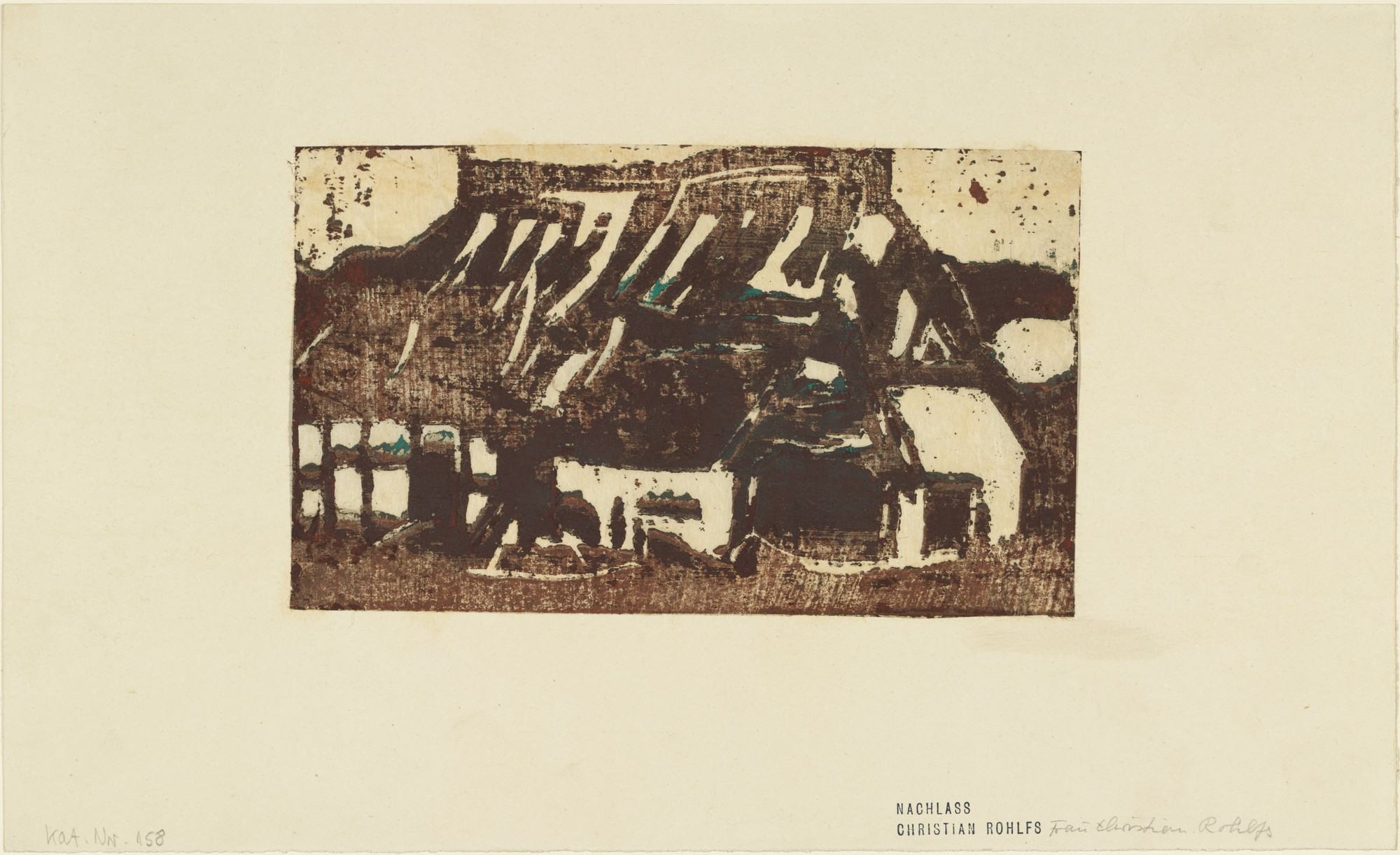 Christian Rohlfs. Farmhouse in Holstein (Holsteinisches Bauernhaus). (1923)
