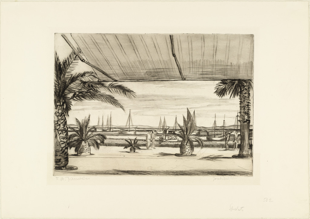 The Harbor of Split (Der Hafen von Split) from the portfolio 15 Dalmatian Etchings (15 Dalmatinische Radierungen)